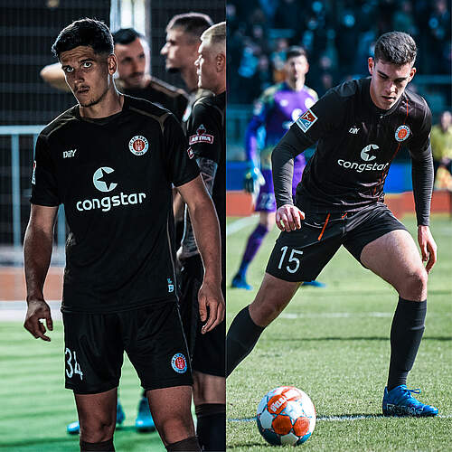 Igor Matanovic und Marcel Beifus zu ihrer Zeit beim FC St. Pauli.
