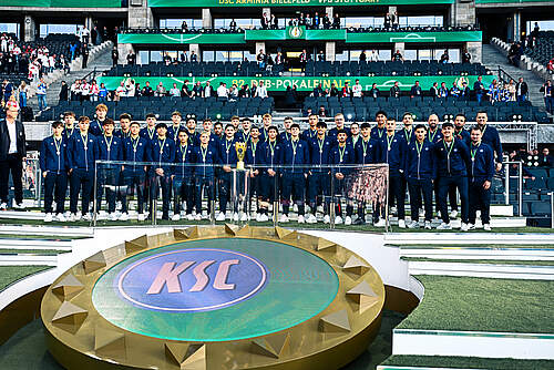 U19 bei der Medaillenverleihung