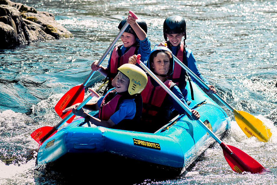 Die U12 mit Rafting auf der Murg