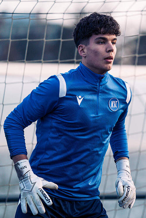 U17-Towart Malik Can Kuriata beim Abschlusstraining