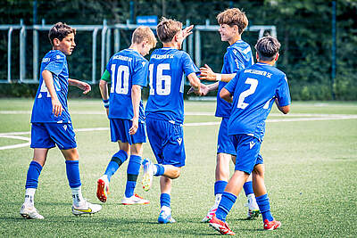 Die U13 beim Jubel.