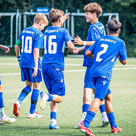 Die U13 beim Jubel. 