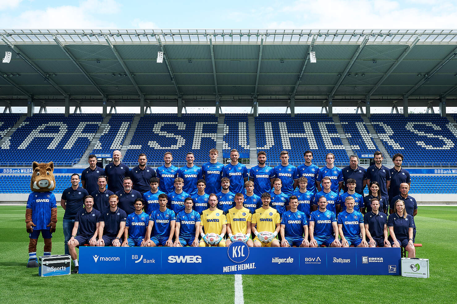 KSC-Mannschaftsfoto der Saison 2025/26