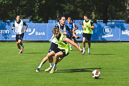 Eichinger und Jung im Trainingszweikampf