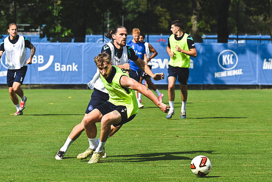Eichinger und Jung im Trainingszweikampf
