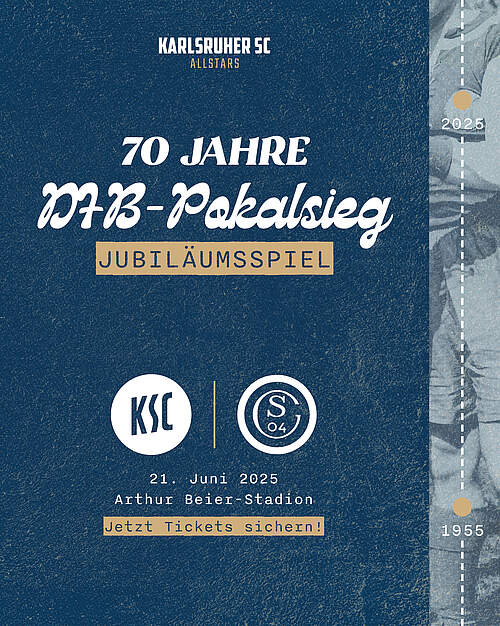Grafik: Jubiläumsspiel zu 70 Jahren DFB-Pokalsieg