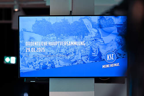 Monitor bei der ordentlichen Hauptversammlung