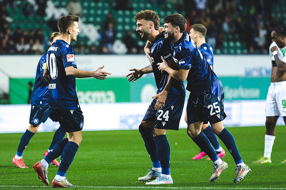 Spieler beim jubeln. 