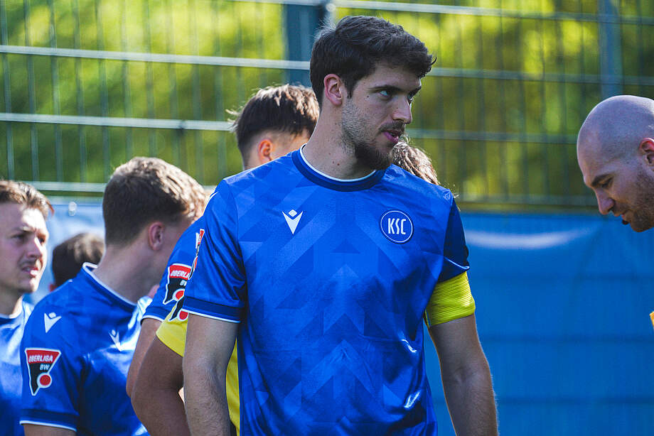 U23-Co-Kapitän Marlon Dinger vor dem Spiel gegen Göppingen