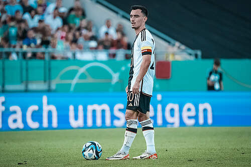 Paul Nebel im Trikot der deutschen U21-Nationalmannschaft.