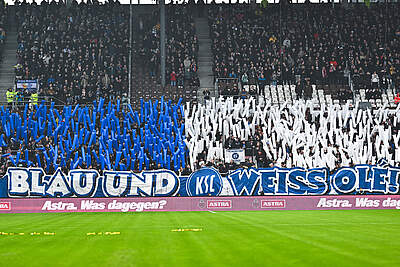 Choreo der KSC-Fans auf St. Pauli