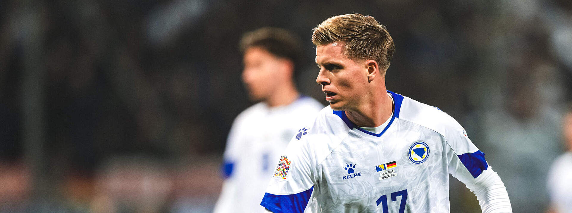 Dzenis Burnic im Trikot von Bosnien-Herzegowina.