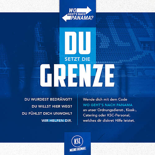 Grafik mit der Aufschrift "DU setzt die Grenze".