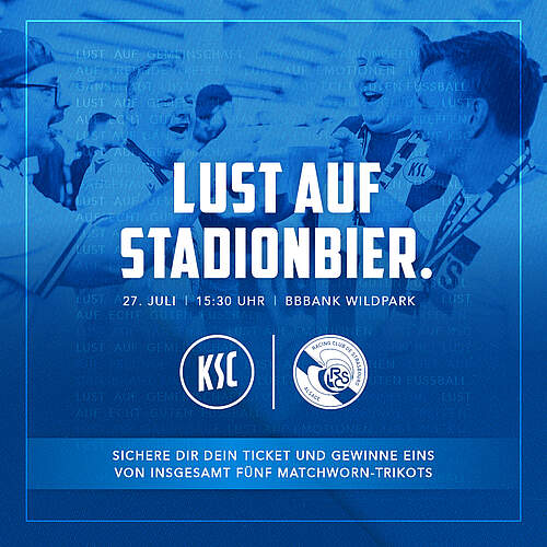 Grafik für das Spiel, in dem es Freibier geben wird.