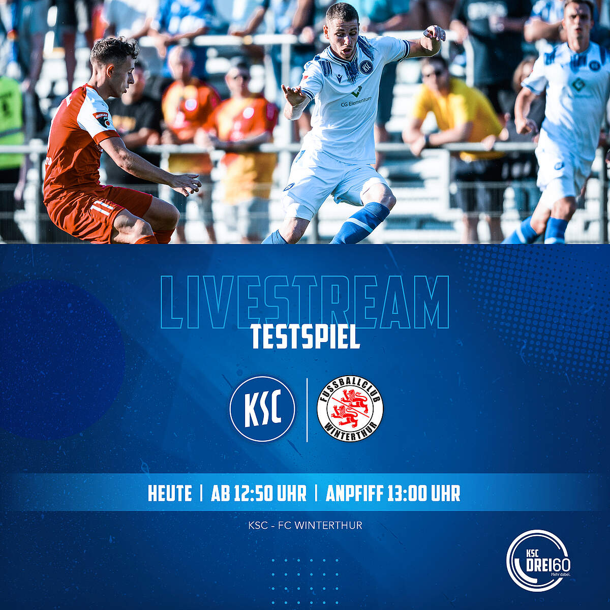 Ab 12:50 Uhr: KSC DREI60-Livestream einschalten!: KSC - MEINE HEIMAT.
