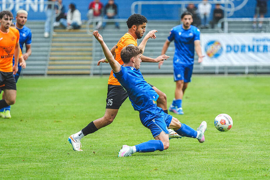 Marius Mahle von der U23 im Spiel gegen Pforzheim. 