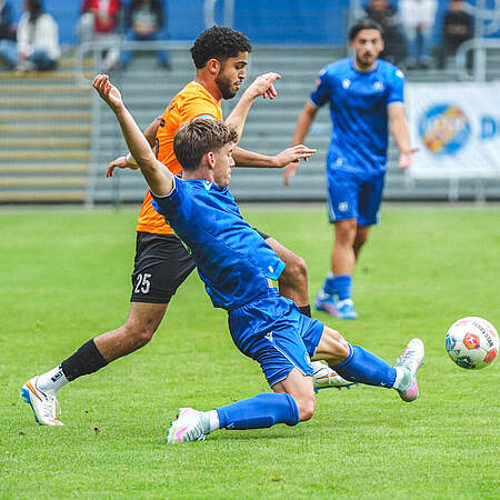 Marius Mahle von der U23 im Spiel gegen Pforzheim. 