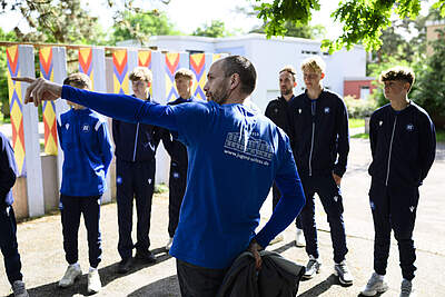 Die U15 beim Schloss Stutensee