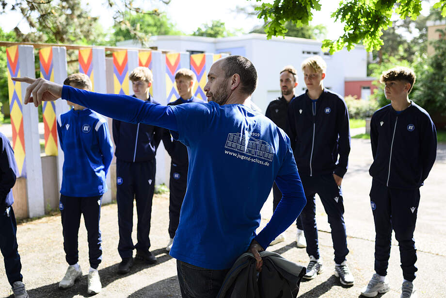 Die U15 beim Schloss Stutensee