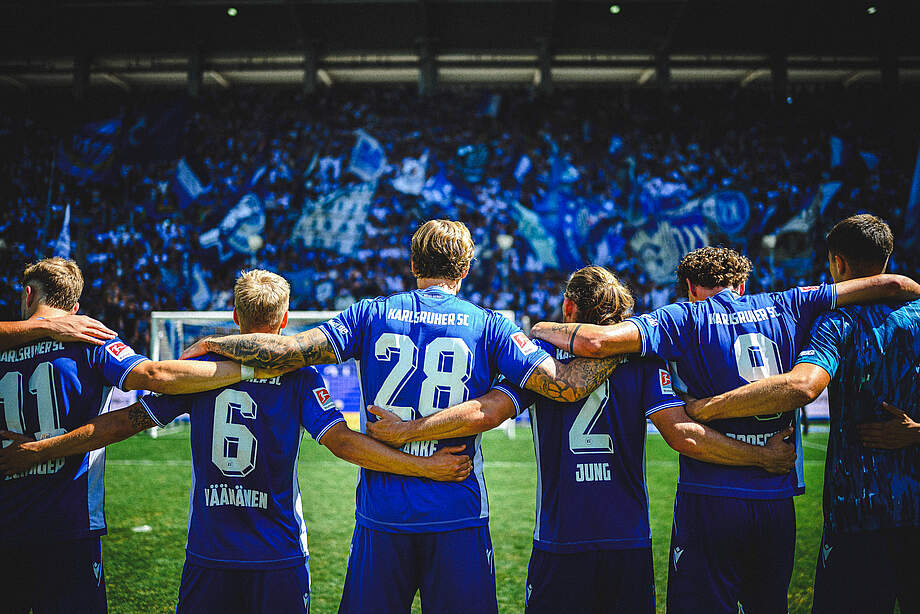 KSC-Team bei den Fans