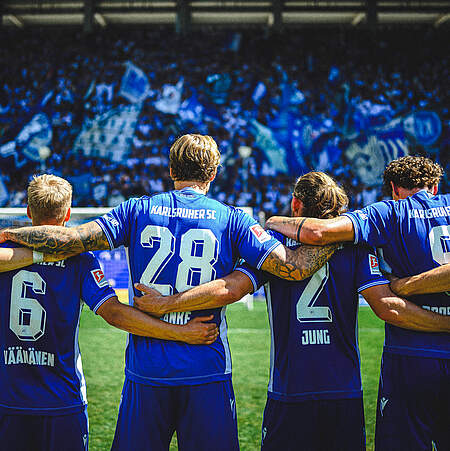 KSC-Team bei den Fans