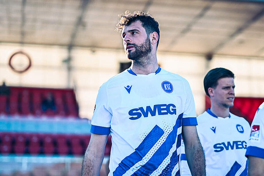 Luca Pfeiffer beim Einlaufen