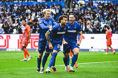 Fabian Schleusener beim Jubeln