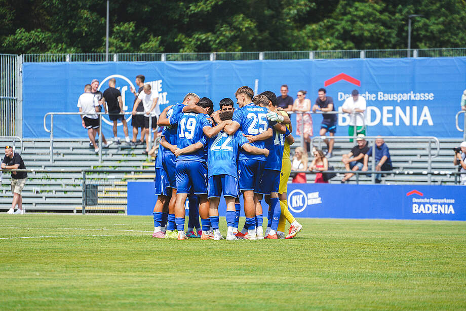 Die U23 vor dem Anpfiff