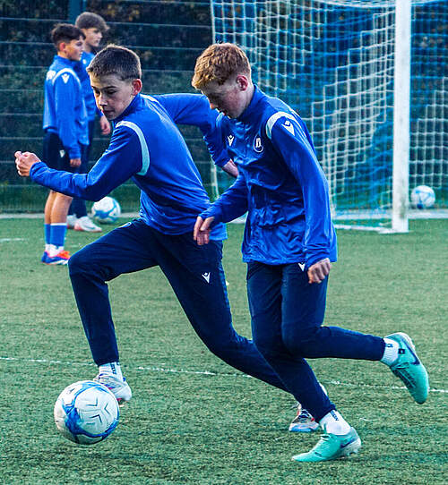 Die Jungs der U14 im Training.