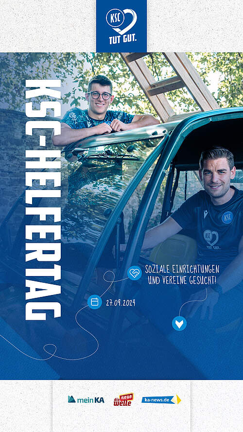 Michael Becker und Max Weiß für den KSC-Helfertag.