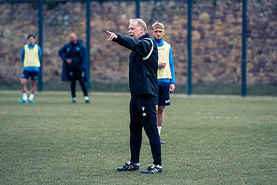 Didi Blicker beim Abschlusstraining vor dem Duell mit GU