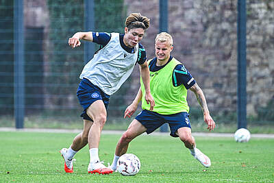 Fukuda und Bergh im Training