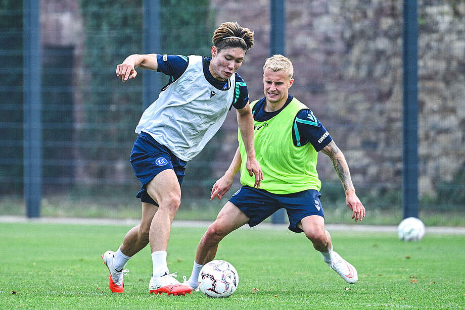 Fukuda und Bergh im Training