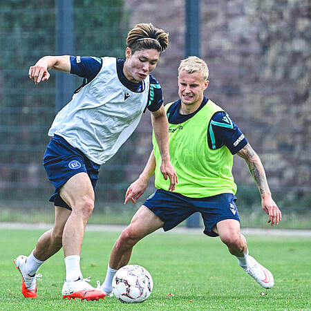 Fukuda und Bergh im Training