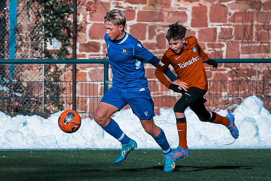 U13-Spieler in Aktion gegen die SG Sonnenhof Grosßaspach.